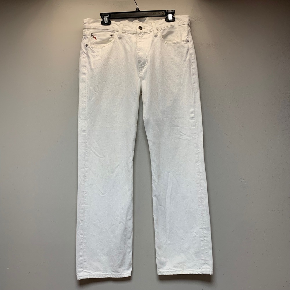 Polo Ralph Lauren Jeans Mens 32x30 White Excellent Classic Fit 867 Cotton Denim
